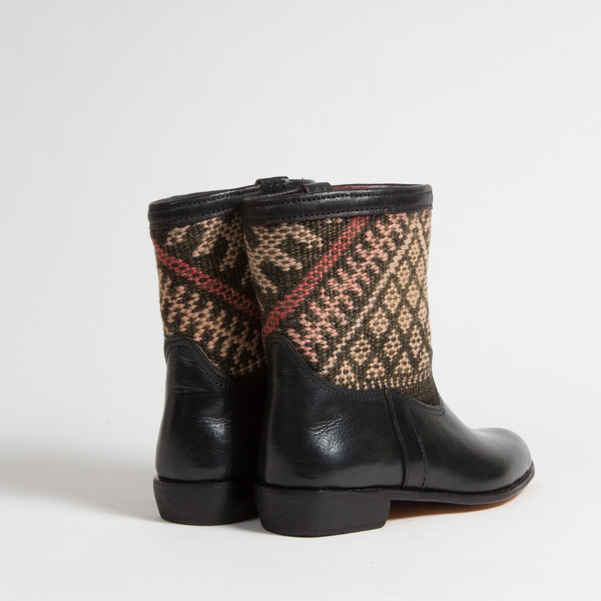 Bottines Kilim cuir mababouche artisanales (Réf. RPN28-41)