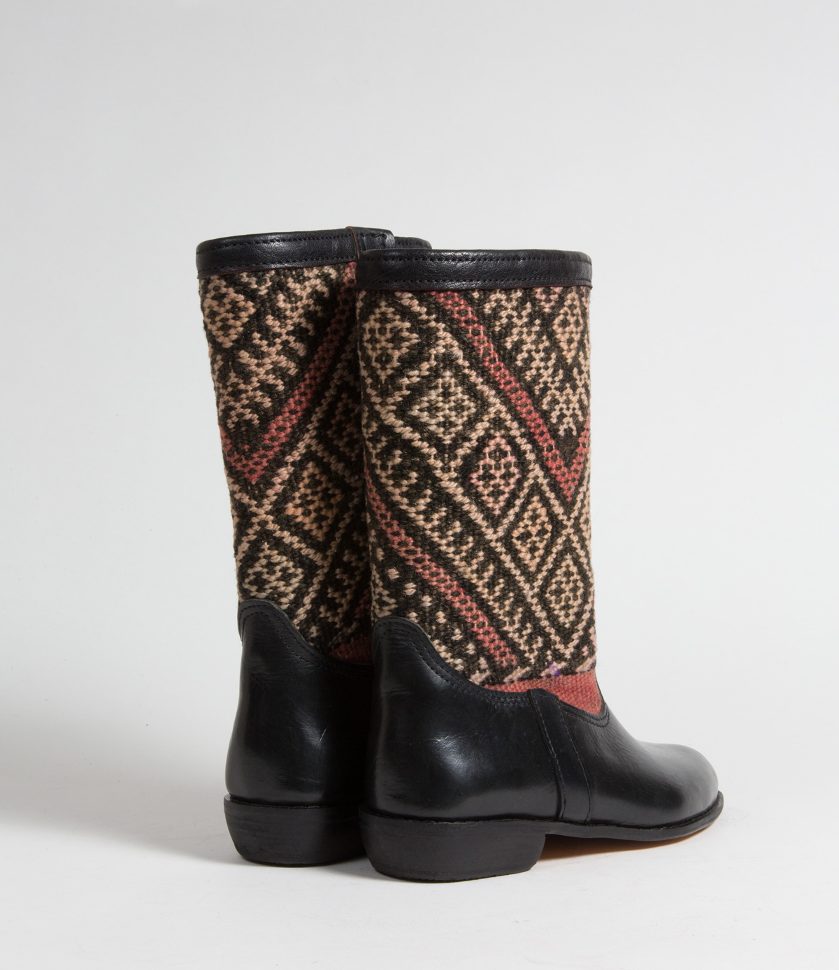 Bottes Kilim cuir mababouche artisanales (Réf. RPNL3-39)