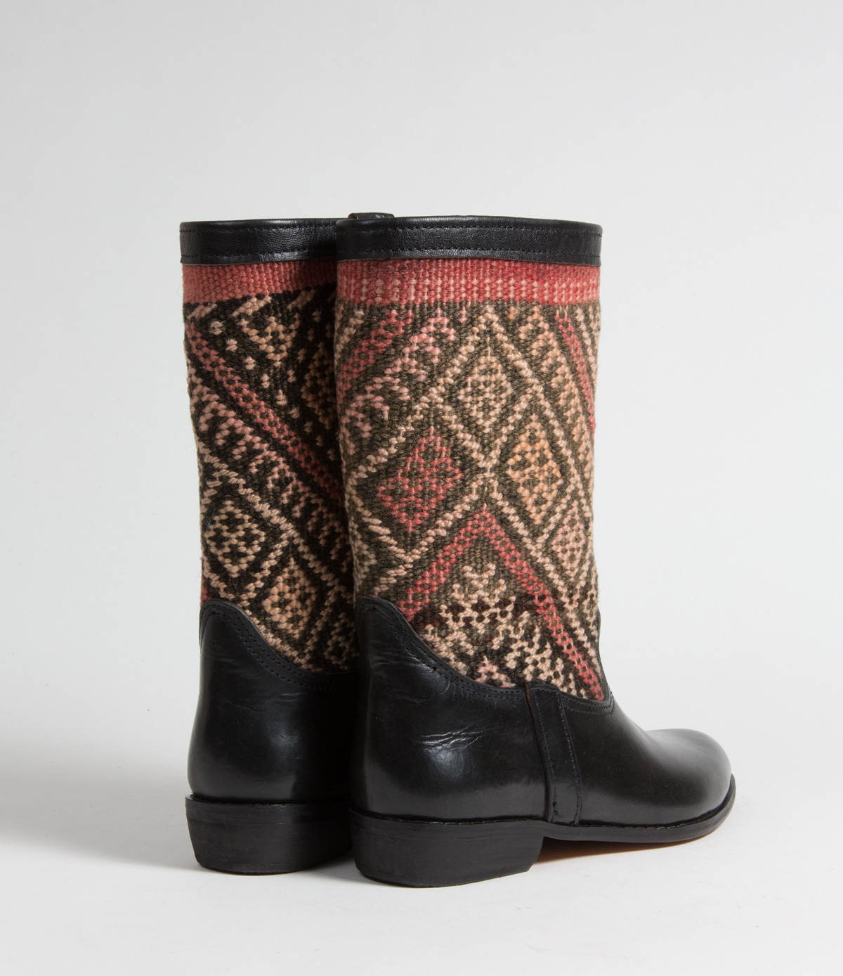 Bottes Kilim cuir mababouche artisanales (Réf. RPNL4-40)