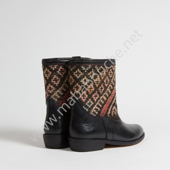 Bottines Kilim cuir mababouche authentiques et éthiques (Réf. RPN1-36)