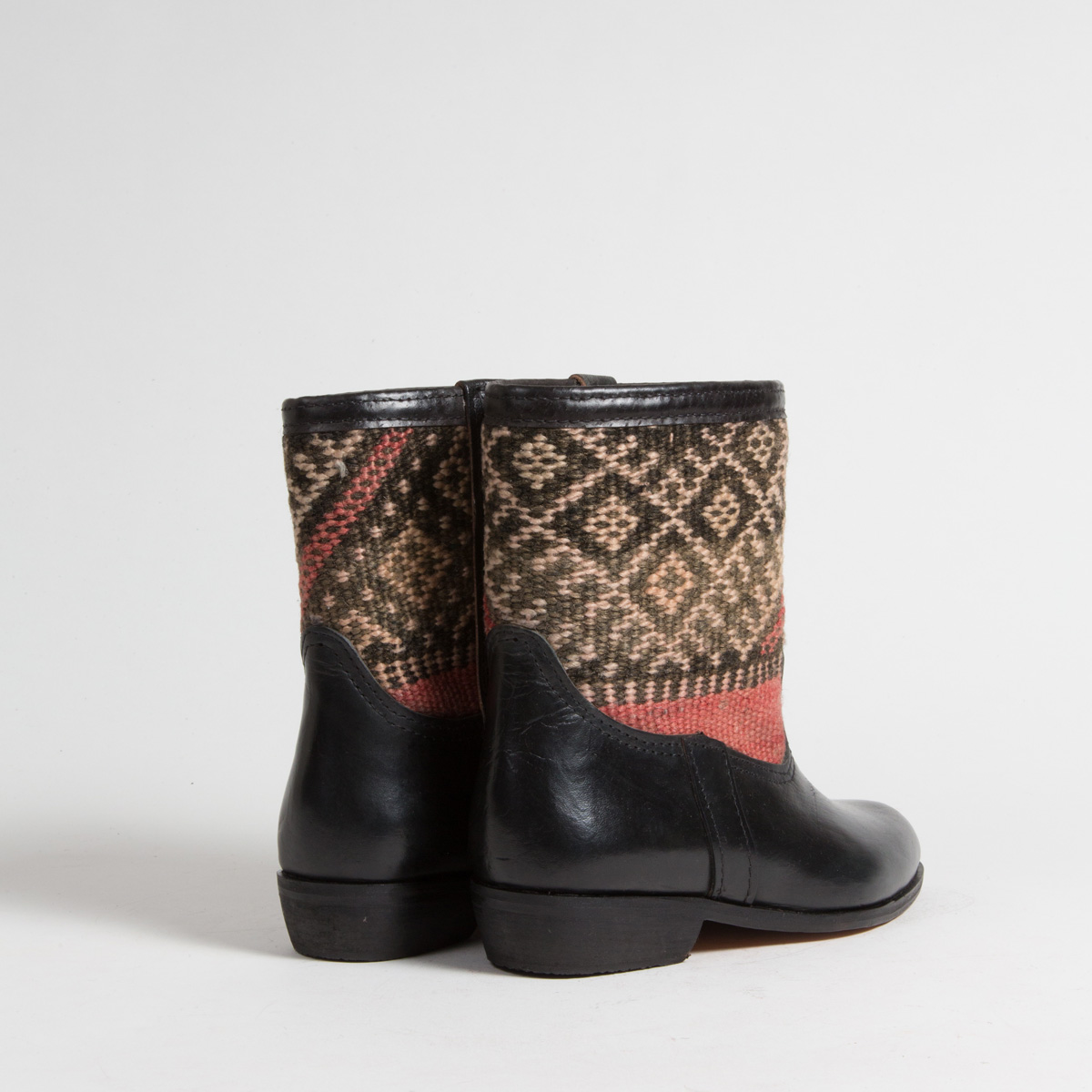 Bottines Kilim cuir mababouche artisanales (Réf. RPN10-38)
