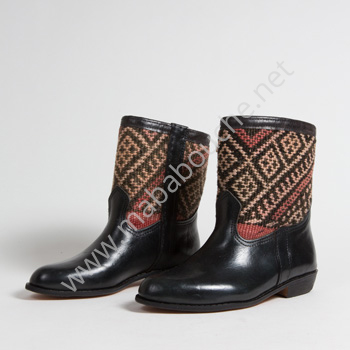 Bottines Kilim cuir mababouche authentiques et éthiques (Réf. RPN15-39)