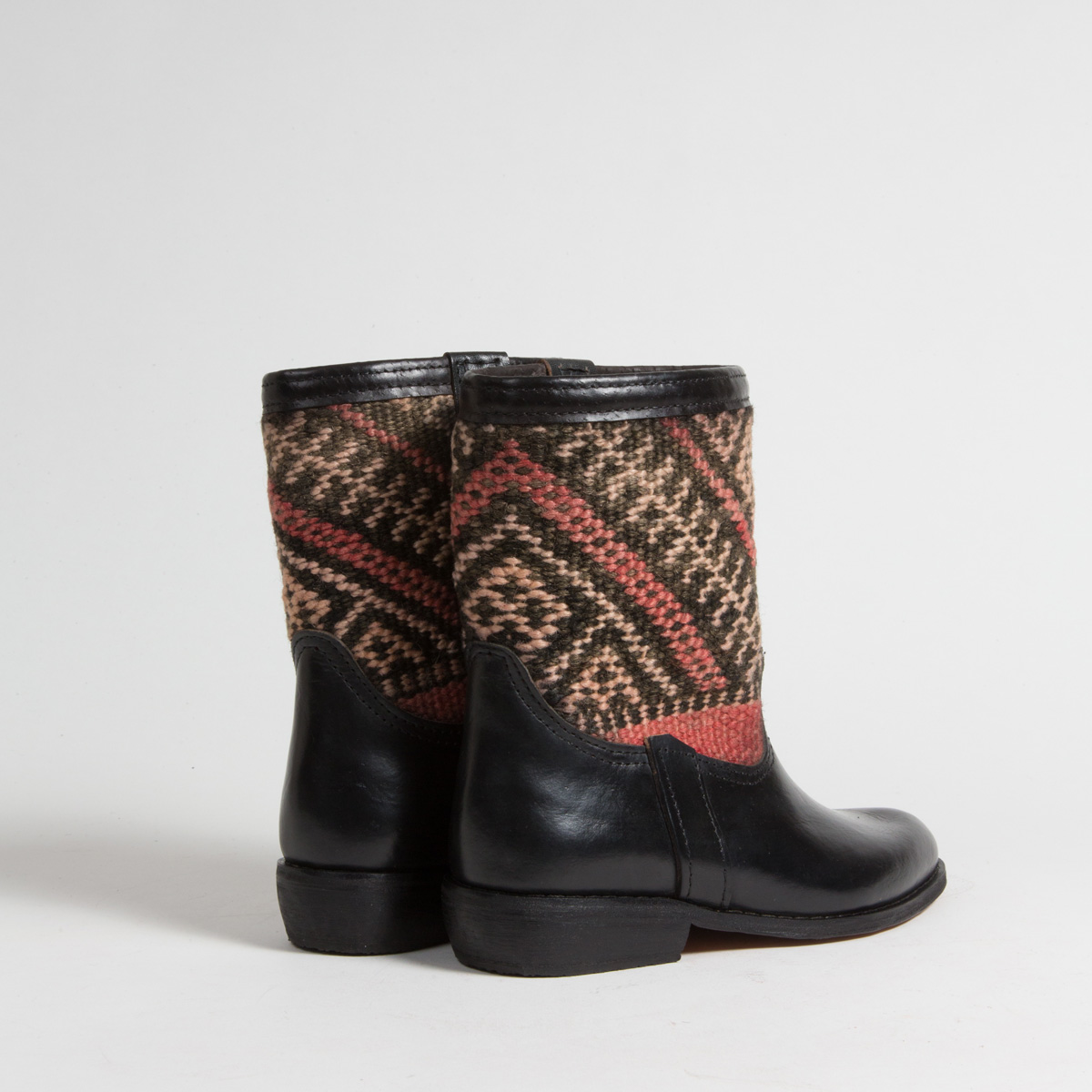 Bottines Kilim cuir mababouche artisanales (Réf. RPN2-36)