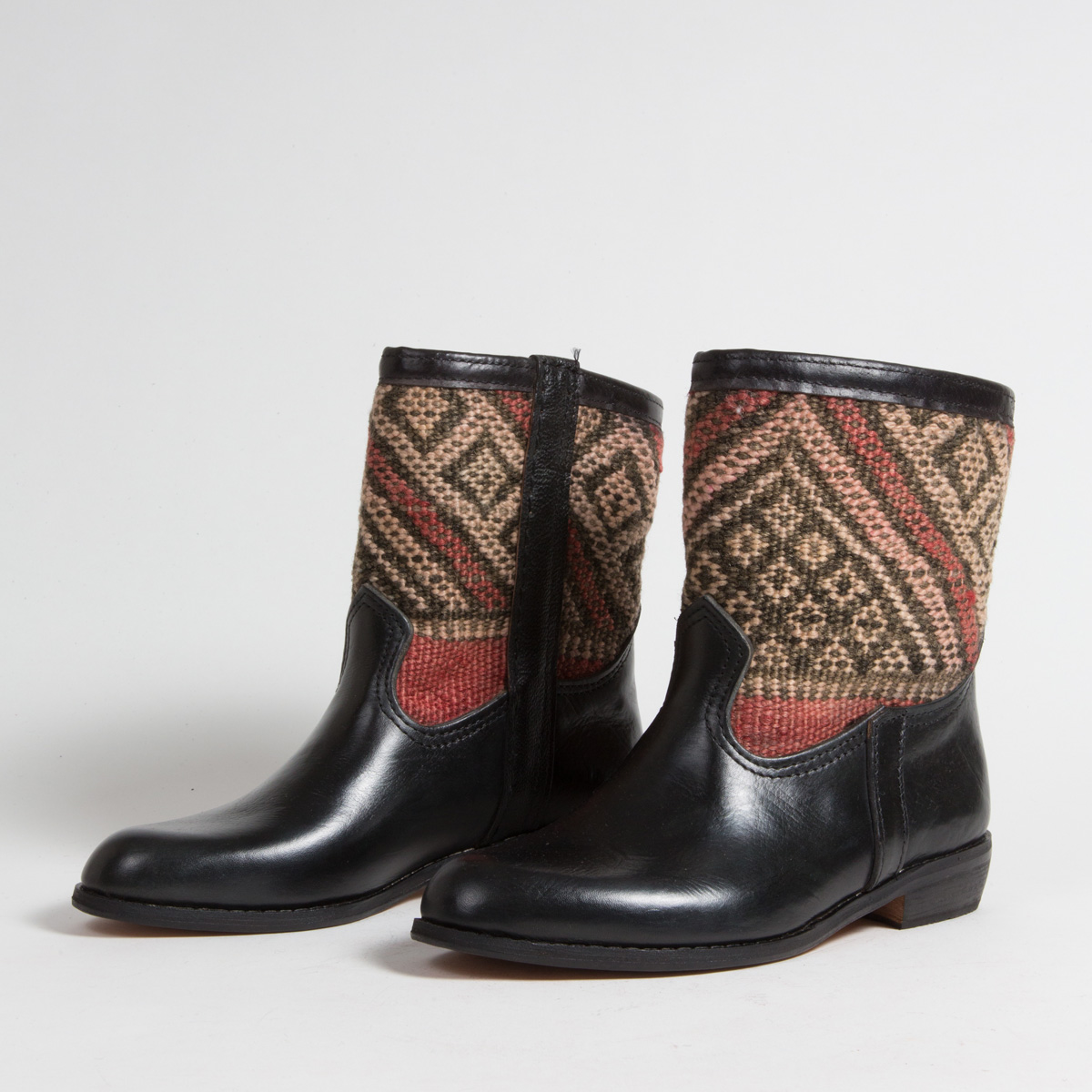 Bottines Kilim cuir mababouche artisanales (Réf. RPN20-40)