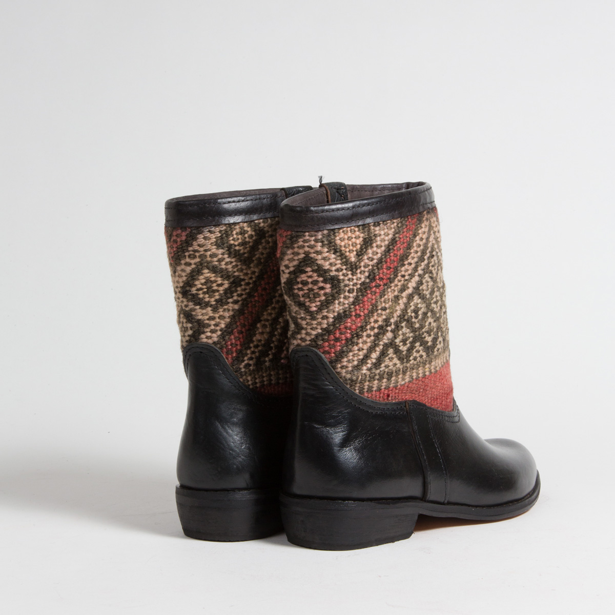 Bottines Kilim cuir mababouche artisanales (Réf. RPN20-40)