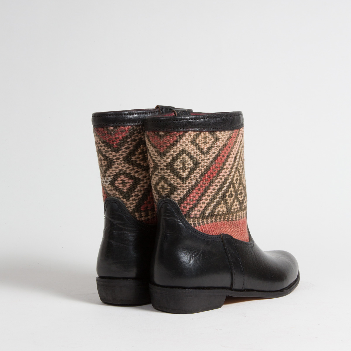 Bottines Kilim cuir mababouche artisanales (Réf. RPN21-40)