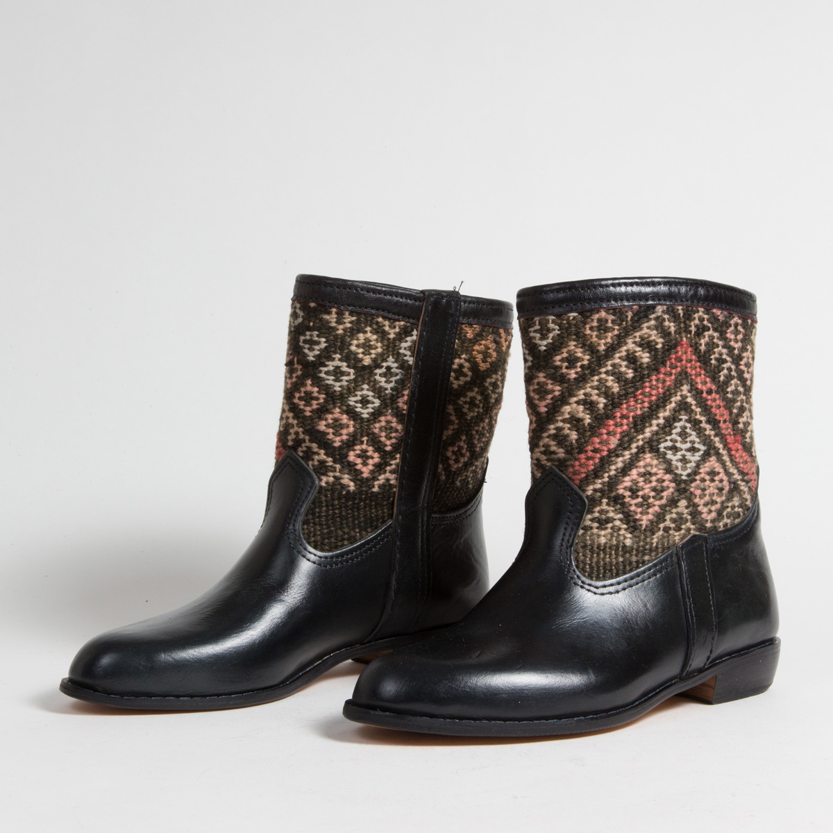 Bottines Kilim cuir mababouche artisanales (Réf. RPN24-40)