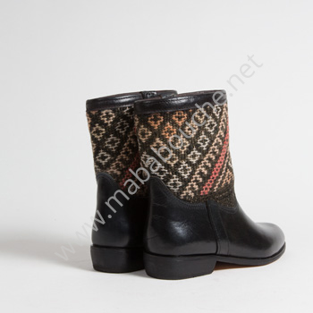 Bottines Kilim cuir mababouche authentiques et éthiques (Réf. RPN25-41)