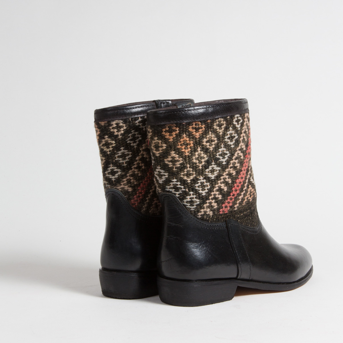 Bottines Kilim cuir mababouche artisanales (Réf. RPN25-41)