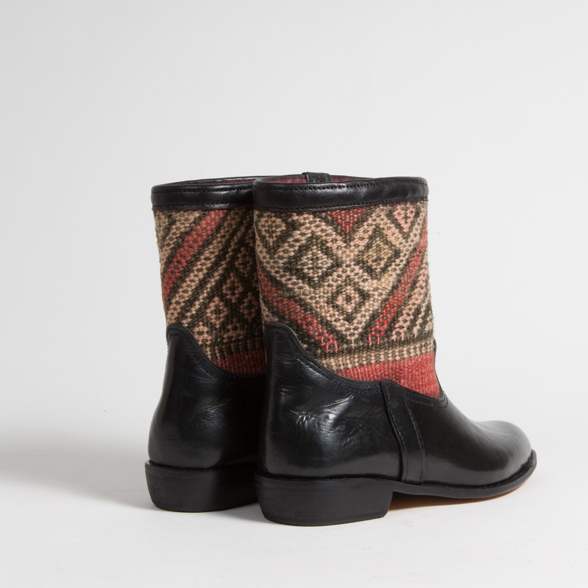 Bottines Kilim cuir mababouche artisanales (Réf. RPN26-41)
