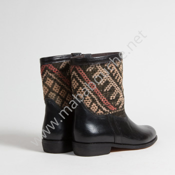 Bottines Kilim cuir mababouche authentiques et éthiques (Réf. RPN27-41)