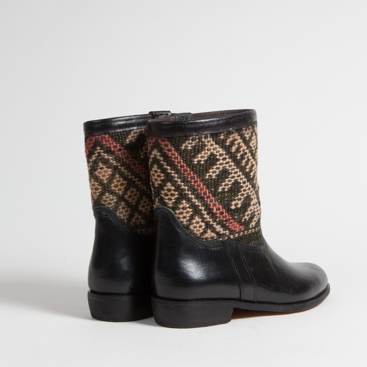 Bottines Kilim cuir mababouche artisanales (Réf. RPN27-41)