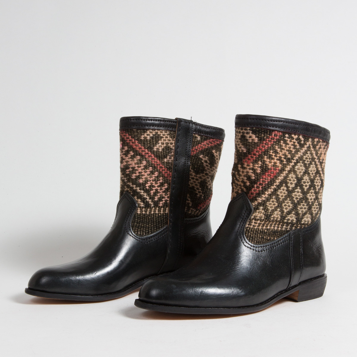 Bottines Kilim cuir mababouche artisanales (Réf. RPN28-41)