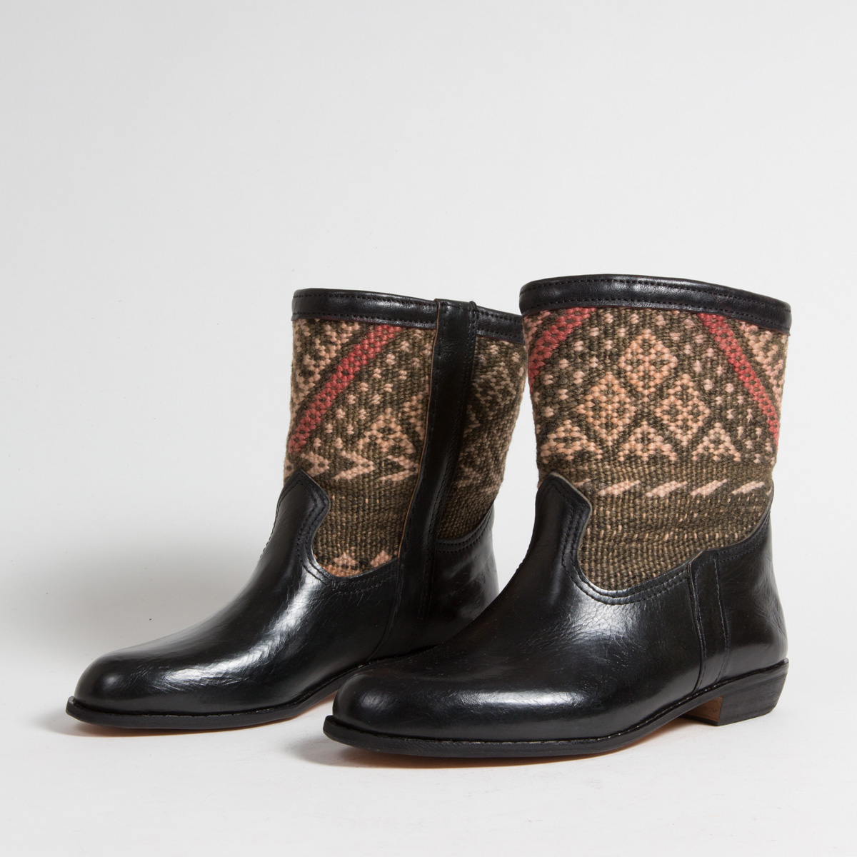 Bottines Kilim cuir mababouche artisanales (Réf. RPN29-41)