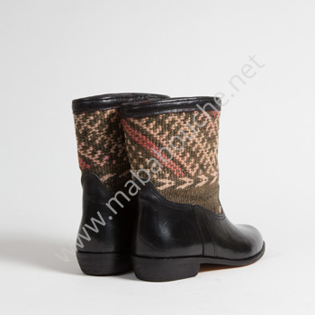 Bottines Kilim cuir mababouche authentiques et éthiques (Réf. RPN29-41)