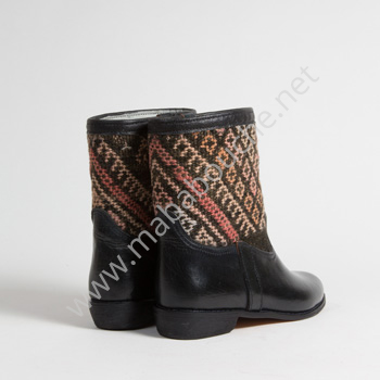 Bottines Kilim cuir mababouche authentiques et éthiques (Réf. RPN30-42)