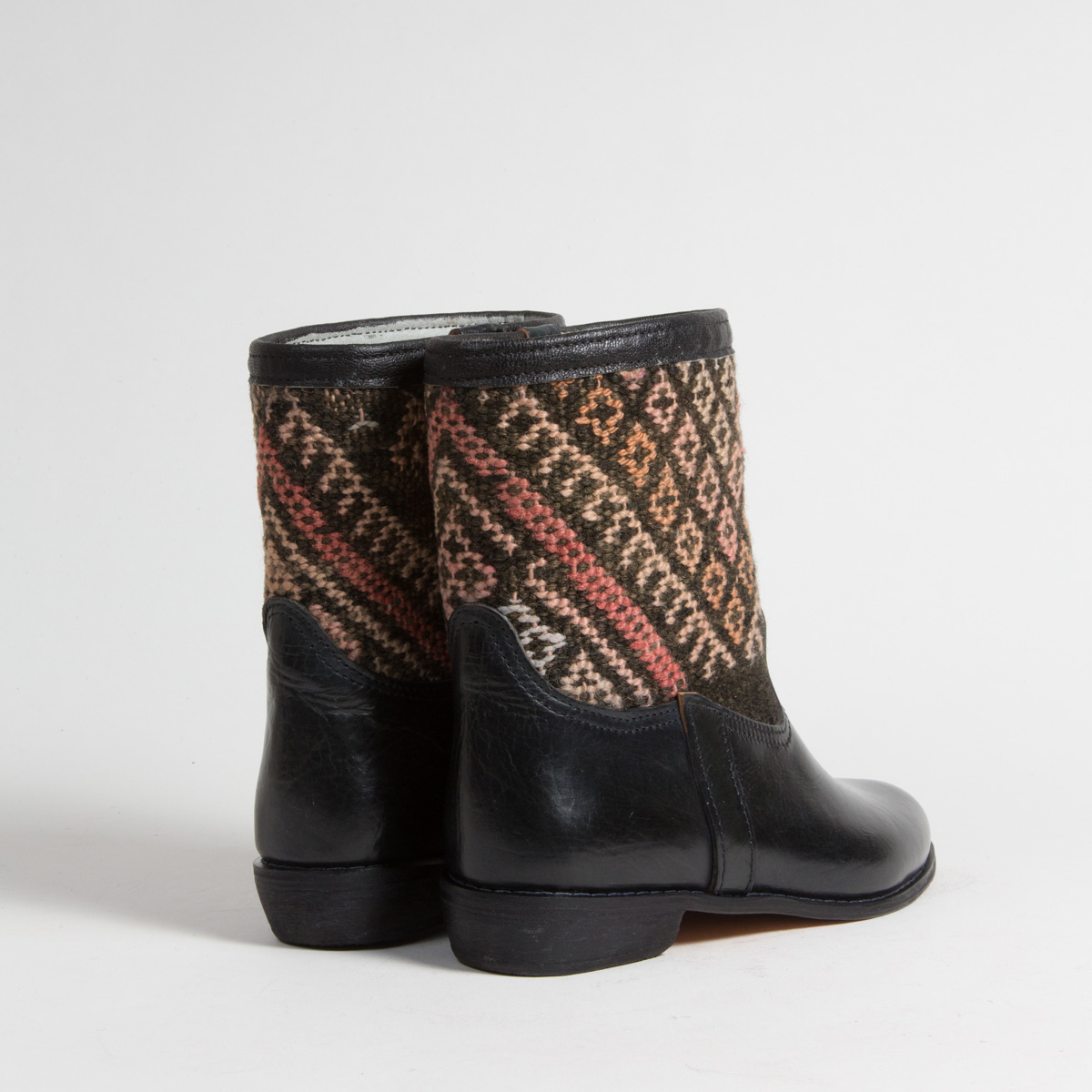 Bottines Kilim cuir mababouche artisanales (Réf. RPN30-42)