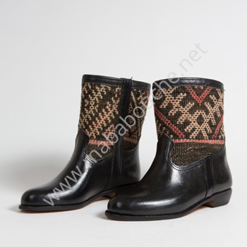 Bottines Kilim cuir mababouche authentiques et éthiques (Réf. RPN31-42)