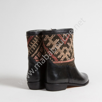 Bottines Kilim cuir mababouche authentiques et éthiques (Réf. RPN31-42)