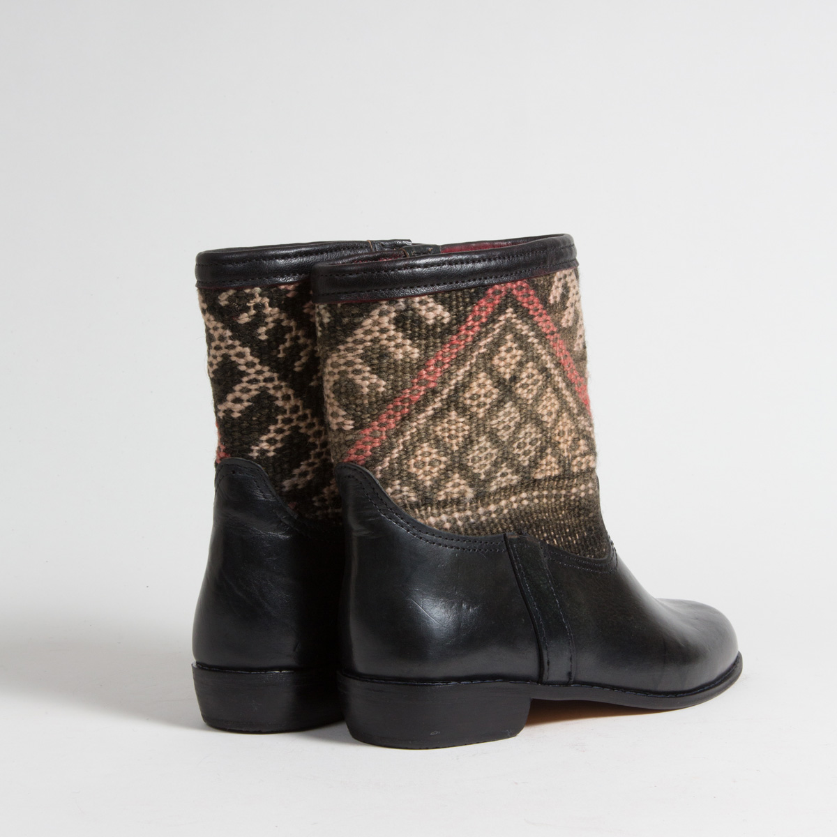 Bottines Kilim cuir mababouche artisanales (Réf. RPN32-42)