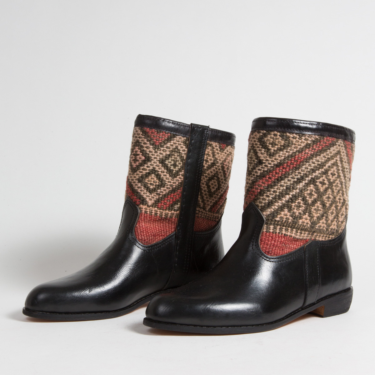 Bottines Kilim cuir mababouche artisanales (Réf. RPN33-42)