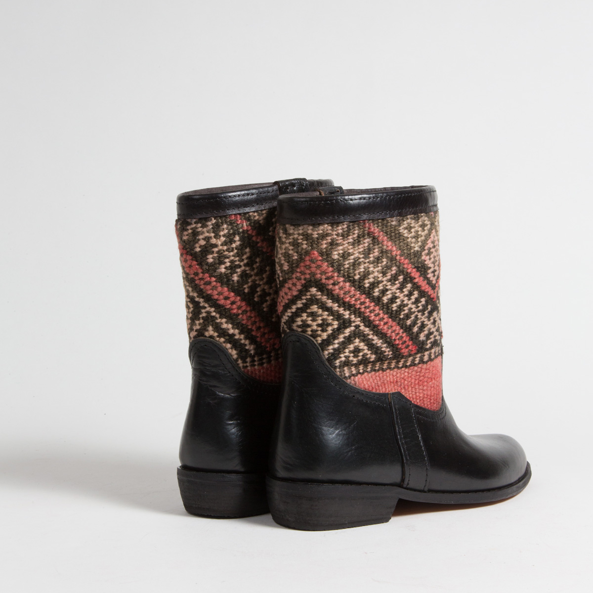 Bottines Kilim cuir mababouche artisanales (Réf. RPN4-37)