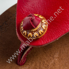 Tongs cuir femmes <br>cerf-volant rouge (005)