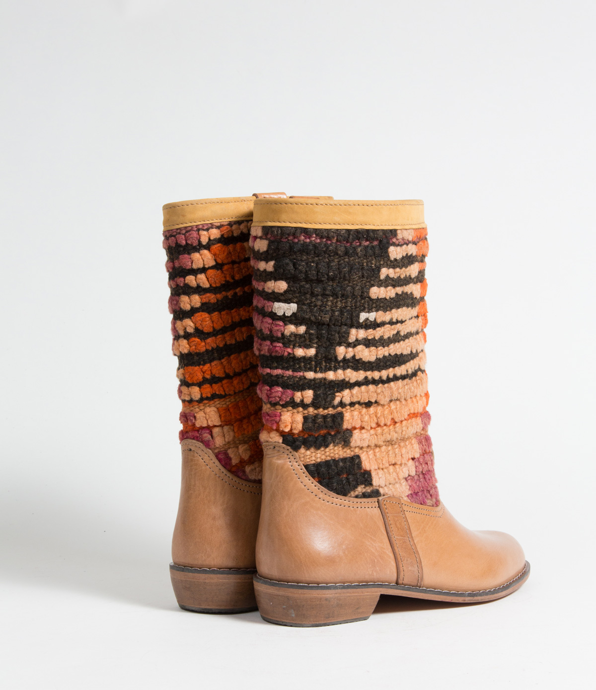Bottes Kilim cuir mababouche artisanales (Réf. GL5-41)