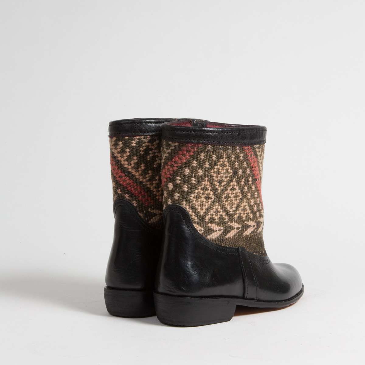 Bottines Kilim cuir mababouche artisanales (Réf. RPN12-38)