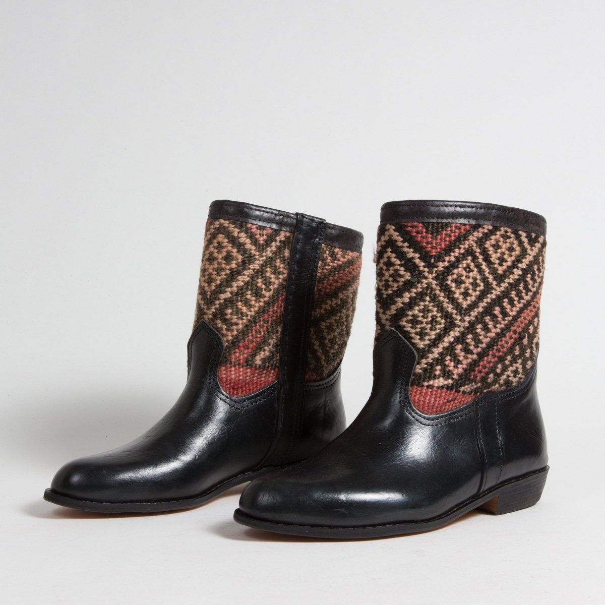 Bottines Kilim cuir mababouche artisanales (Réf. RPN15-39)