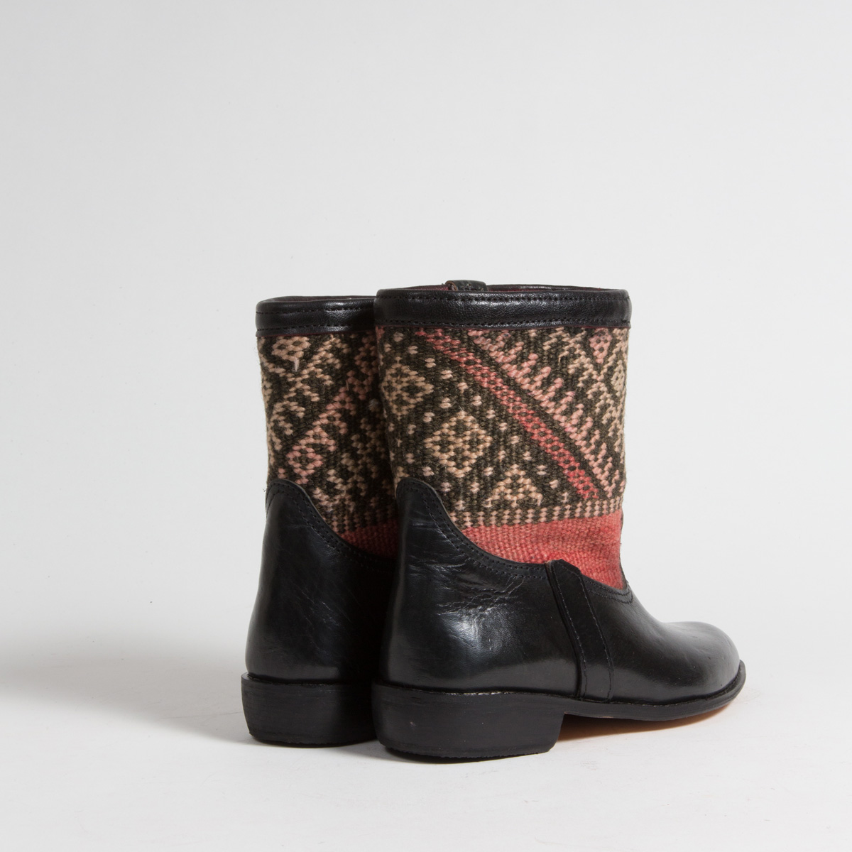Bottines Kilim cuir mababouche artisanales (Réf. RPN16-39)