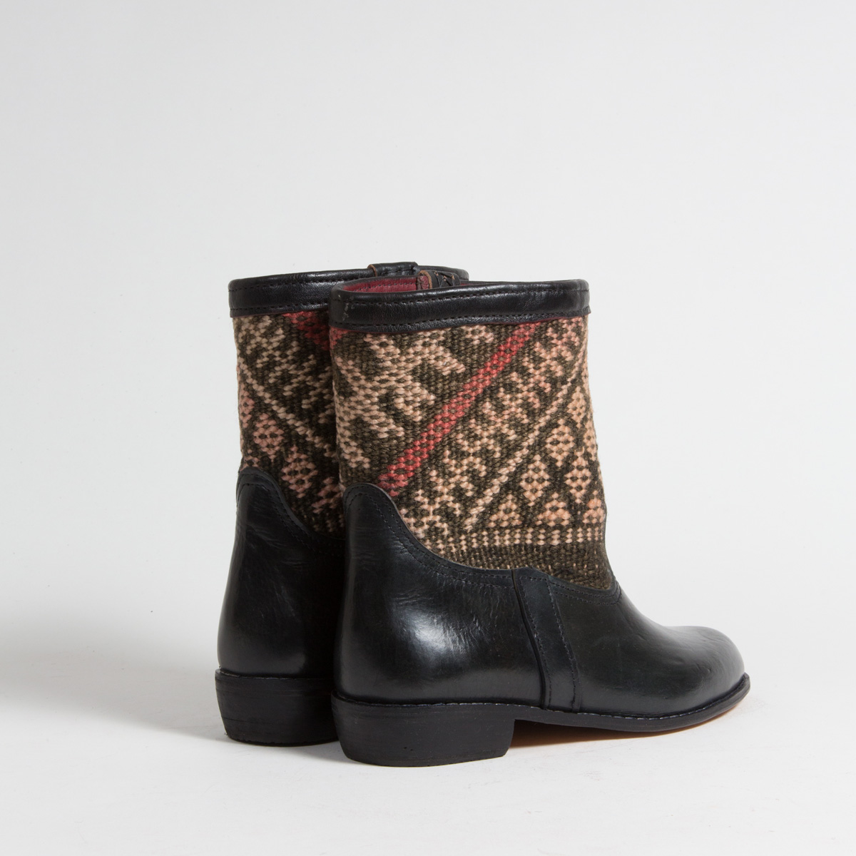 Bottines Kilim cuir mababouche artisanales (Réf. RPN22-40)
