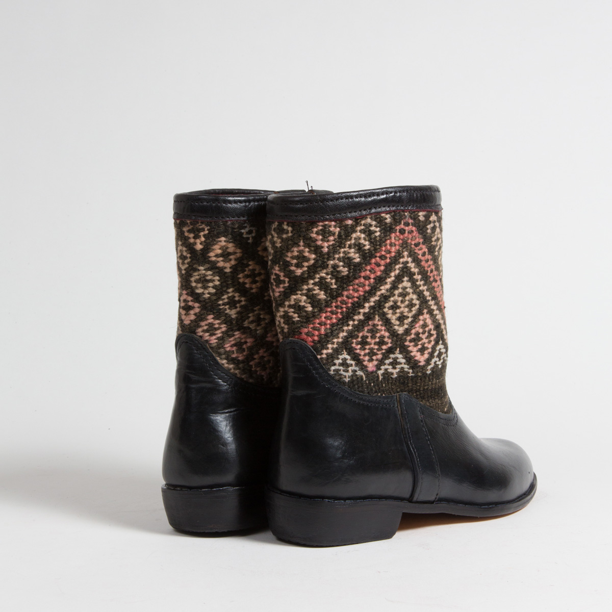 Bottines Kilim cuir mababouche artisanales (Réf. RPN24-40)