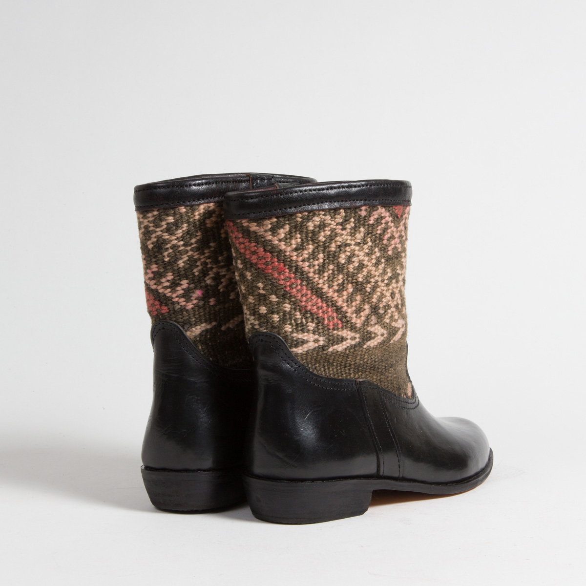 Bottines Kilim cuir mababouche artisanales (Réf. RPN29-41)