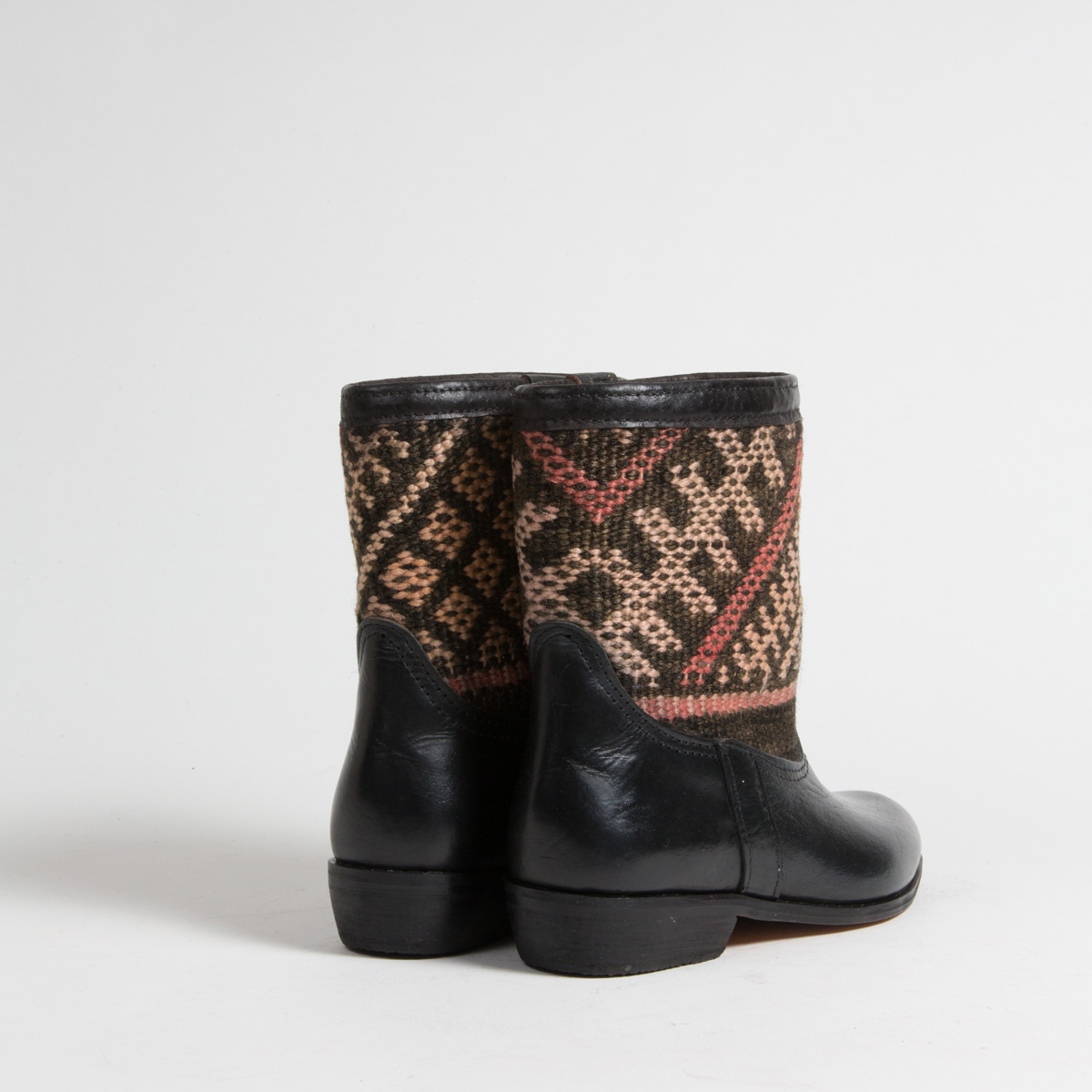 Bottines Kilim cuir mababouche artisanales (Réf. RPN9-38)
